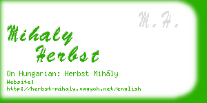mihaly herbst business card